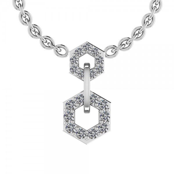 Certified 0.15 Ctw Diamond SI2/I1 14K Gold Necklace