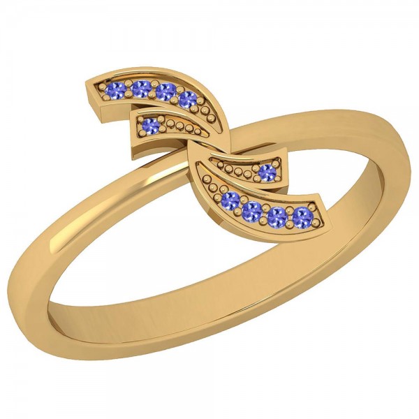 Certified 0.05 Ctw Tanzanite 14K Yellow Gold Ring