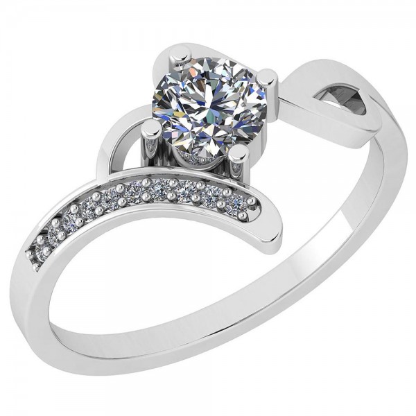 Certified 0.55 Ctw Diamond I1/I2 14K Gold Engagement Ring