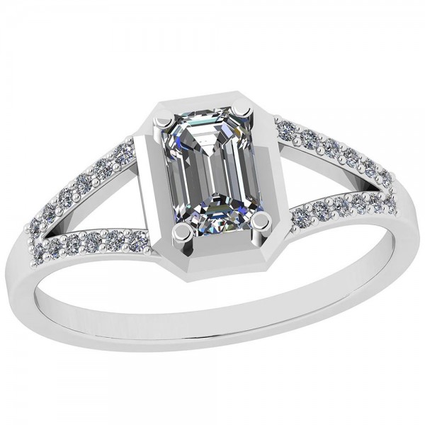 Certified 0.62 Ctw Diamond I1/I2 14K Gold Engagement Ring