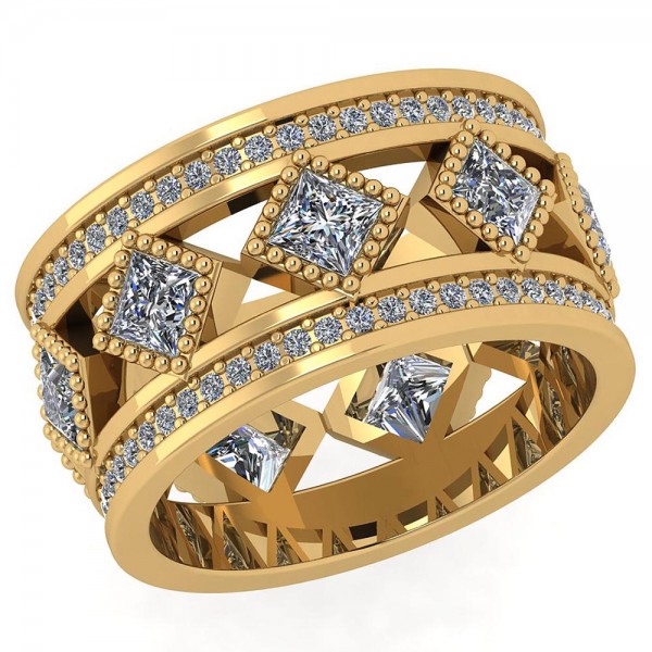Certified 2.08 Ctw Diamond I1/I2 Vintage Style Engagement Band Ring 14K Gold